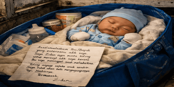 Bayi Ditinggal di Gerobak Beralas Surat Cinta Sang Kakak