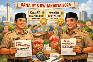 Gaji  RT dan RW Jakarta 2026 Resmi Ditetapkan